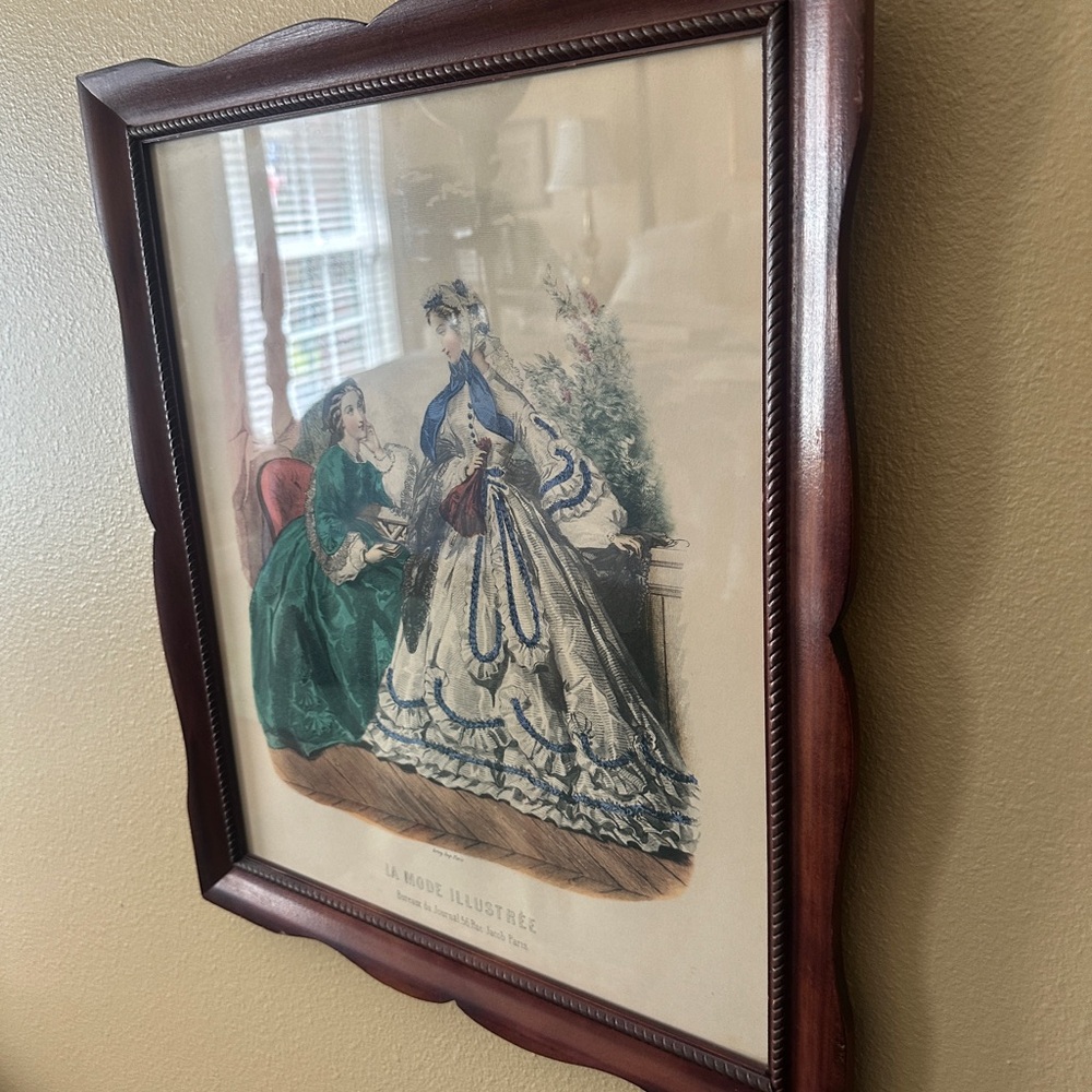 Vintage Framed Fashion Prints - 17x20 - Picture 4 of 4